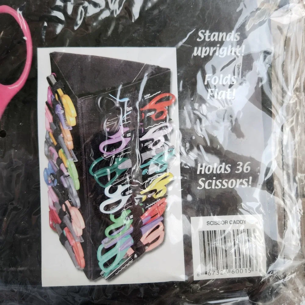 Crop In Style Scissor‎ Caddy Black Folding Craft Storage Holds 36 Scissors NEW